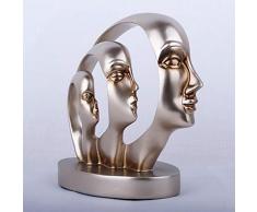 CCWDRZ Statue-Demi-Face modèle résine Artisanat Articles d'ameublement à la Main Demi Visage Ornement Salon Meuble TV décor Haut de Gamme Cadeaux
