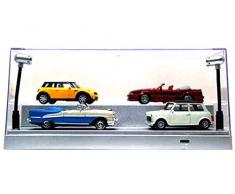 Triple 9 Case daffichage / vitrine pour Le modèle ou de Voitures Miniatures 1/43, avec éclairage LED, pour Le modèle de Voiture 1:43, avec Base argentée