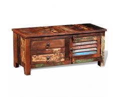 Xingshuoonline Meuble dangle en Bois Vieilli Massif pour TV Hi-FI