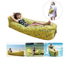 Fansport Hamac Gonflable avec air Sofa Gonflable Lounger Hamac Gonflable canapé Portable Étanche Pliable et Résistant à lusure pour pour Camping en Bord de la Mer et Voyage en Plein Air Bouées