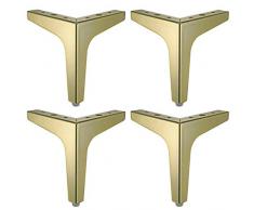 La Vane Lot de 4 pieds de meubles modernes en métal triangulaire avec diamant pour placard, canapé, fauteuil, ottoman