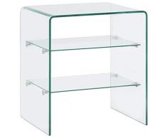 Festnight Table Basse Moderne Table Basse Mobile 50 x 40 x 56 cm Verre trempé