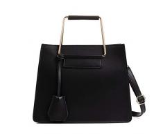 Firenze Artegiani Tabouret pour femme en cuir véritable Ruga fabriqué en Italie. Vera Pelle Italiana. 27 x 10 x 21 cm. Couleur : noir.