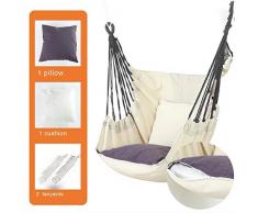 Hamac Fauteuil Suspendu, Hamac Chaise pivotante en toile, siège de balançoire extérieur