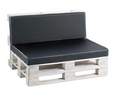 Coussins pour palettes, siège, Appui, Mousse, Lisse (Canapé d'angle 60x40, Cuir Noir)