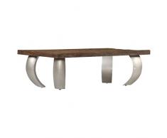 junhaofu Tables Consoles Tables Basses Table Basse Opium Bois de Traverse et Acier 110 x 60 x 35 cm