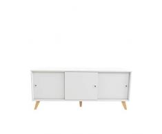 Marque Amazon - Movian Enol - Buffet, 149 x 40 x 61.8 cm (longueur x profondeur x hauteur), Blanc