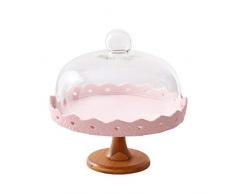C-J-Xin Gâteau rond Pan, Gâteau danniversaire Dessert Présentoir Creative Pâtisserie Plateau restaurant Vitrine plaque daffichage Présentoirs à gâteau (Color : Pink, Size : 10 inches)