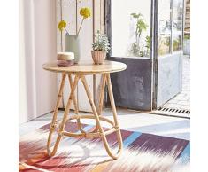 Table Basse Ronde en rotin Naturel