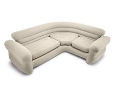 INTEX Canapé d’angle gonflable Gris 257cm x 203cm x 76cm