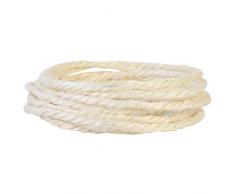SODIAL 6Mm Corde de Sisal Naturel pour Arbre à Chat Griffoir Poste Jouets Faisant Chat Escalade Cadre Cadre de Bureau Bricolage Tabouret Chaise Jambes Corde de Reliure 50M