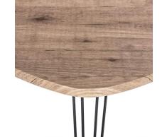 Atmosphera Table Basse Table dappoint - Style Vintage - Coloris Bois et Noir