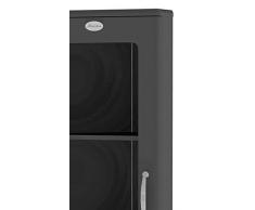 Tenzo 5203-033 Malibu Vitrine dangle Panneau/MDF Noir 50 x 39 x 143 cm
