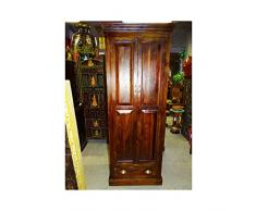 int. dailleurs - Bonnetière Palissandre 1 tiroir 190 cm - PAL009