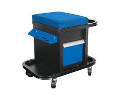DEFPRO TB12 Tabouret Rangement dAtelier Mobile, Bleu
