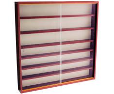 WATSONS Reveal - Vitrine Collectionneur Murale 6 etageres - Finition Acajou