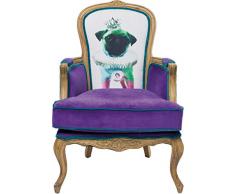 Fauteuil baroque Villa Grandfather Mops Violet Kare Design