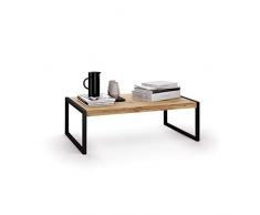 Mobili Fiver, Table Basse, Luxury, Bois Rustique, 90 x 55 x 30 cm, Mélaminé/Fer, Made in Italy
