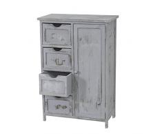 Mendler Commode/Armoire, 82x55x30cm, Shabby Chic, Vintage ~ Gris