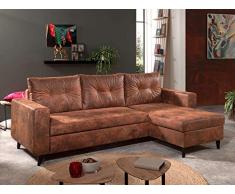 Bestmobilier - Nordic - Canapé dangle réversible - 4 Places - Convertible - Industriel Vintage