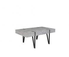Beliani - Table Basse Effet Béton - Adena - en MDF, Gris Clair et Noir