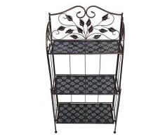Originale GMMH éscalier pour fleurs armoire d'angle avec 3 supprots en métal étagière LN175