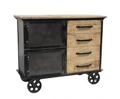 LORIGINALE DECO Commode Console Meuble Bahut Enfilade Industriel Campagne 101 cm x 82 cm