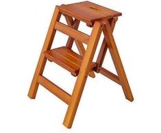 GGJIN Lapdesks Pliante en bois Escabeau Tabouret Échelle pliante Cuisine en bois Ladder AntiSlip Ladder MultiFunction 234Step Ladder Portable pliant Ladder Flower Rack (Couleur: Brun)