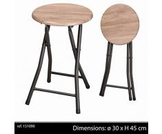 Pliant Pliable Tabouret DE Bar Design Industriel Chaise Decoration Maison Bois Metal