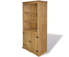 vidaXL Placard Bibliothèque Pin Mexicain Gamme Corona 80 x 40 x 170 cm