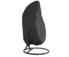 LICHAO 2Pcs Patio Hanging Egg Chair Cover, Outdoor Swing Chair with Zipper Heavy Duty 210D Oxford Waterproof Dust-Proof, for Garden Furniture Protector, 74.8 * 45.2 ”