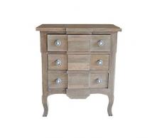 Q and Q Commode Romantique 3 tiroirs Q et Q 70x40x80 cm
