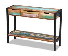 Lingjiushopping Buffet avec 3 tiroirs en Bois Massif Antique matériau : Bois Massif Antique + châssis en Acier Buffet et croyances