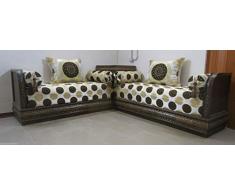 Mobili Etnici 0910190902 Canapé ethnique salon arabe marocain bois oriental