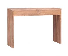 Goliraya Table Console/Table dAppoint/Buffet (avec 3 tiroirs) Bois de Teck Solide et Durable Style Naturel 110x35x75 cm