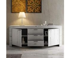 M-012 Enfilade contemporaine Couleur chêne Blanchi Loggia 2
