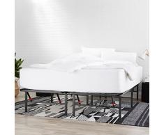 AmazonBasics Cadre de lit pliable - Montage sans outil - Rangement sous le lit - 135 x 190