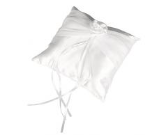 Rayher hobby 89811102 coussin porte-alliances 18 x 18 cm, sachet tülldeko (blanc)