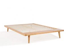 Orient Lit Plateforme 160 x 200 en Bois Chêne