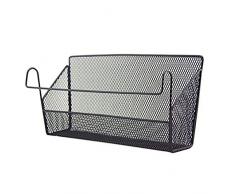 Sandis Paniers DéTagèRe, Table de Bureau Dortoir Chevet Suspendu Fournitures de Stockage éTagèRes dangle de Bureau Porte-Organisateur Conteneurs avec Crochet - Noir