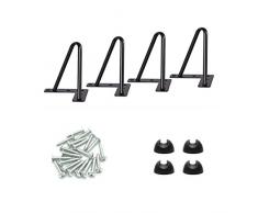 Drenky Pieds de table en épingle à cheveux, 8 pouces, ensemble de 4 Pieds de table en métal de meubles de bricolage parfaits pour les garde-robes, les garde-robes, les tiroirs et la table de chevet