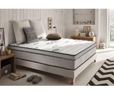 NATURALEX | Matelas Visco Carbone 140x190 Cm | Neutralisation des Odeurs Absorption des Polluants | Mousse A Mémoire Haute Densité Ultra-Respirable | Multicouches Extra Confort 7 Zones| Anti-Stress