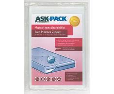 ASK Pack Housse De Protection Matelas Twin Premium avec Fermeture éclair pour Largeur 140 cm / 30 cm de Haut / 200 cm de Longueur - Extra Solide 100µ