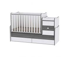 Lit bébé évolutif/combiné Maxi Plus Gris Lorelli (Le lit se transforme en lit dadolescent, bureau, armoire multifonction)