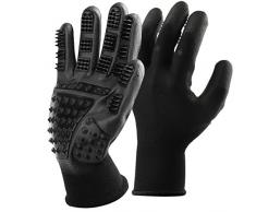 【2018 NOUVELLE VERSION】Animal de Compagnie Brosse - TINDERALA 1 Paire de Gants Deshedding Douce - Amélioré Cinq Doigt Enfilade Design - pour Chats, Chiens & Chevaux - Pack 2 ( Main Gauche & Droite )
