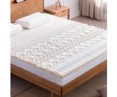 NOFFA 10 Zones sur-Matelas en Mousse à mémoire -Design Ergonomique -Très Respirant - soulager la Douleur (140 x 190 cm)