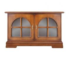 Buffet bas 2 portes vitrées