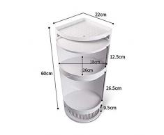 Étagère de salle de bain Armoire dangle Salle de bain Etagère toilettes Finition Toiletries trépied articulé cadre 3 couches en matière plastique