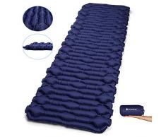 V VONTOX Matelas de Camping Gonflable, Matelas Camping Autogonflant Épaisseur 6.9 cm, 196 x 66 cm(Grand), Matelas de Couchage Gonflable Ultraléger pour Camping, Randonnée, Voyage- Bleu