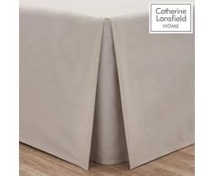 Linens Limited Cache-sommier 2 Personnes en Percale de Polycoton 180 Fils, Naturel, pour 150cm x 200cm